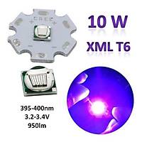 10w Uv Xml T6 Boncuk Sedefli Power Led 395-400nm 20mm Pcb 3.2-3.4V 950Lm