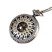 Kuvars Kstekli Mini Cep Saati Kolye Silver Hot Summer Desenli