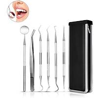 Paslanmaz elik Di Oral Bakm 6 l Set Ayna Orak Skaler Spatula Kazma Cmbz