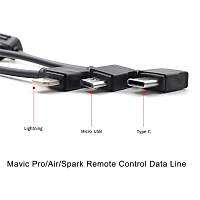 DJI Spark Mikro USB Veri Kablosu 10 cm Telefonlar Ýçin Siyah Renk