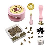 Davetiye Mum Mhr Uygulama Seti Pembe Renk 1139 Yonca