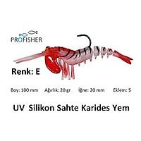 PROFISHER TPR Fosforlu Silikon Sahte Yem 10 cm 20 gr 5 Eklem