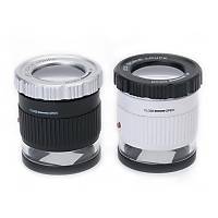 30X Büyüteç ABS Kasa Çift Katmanlı Optik Cam Lens 3 Led 3 UV Işık