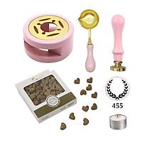 Davetiye Mum Mhr Uygulama Seti Pembe Renk 455 elenk