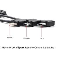 DJI Mavic Pro IOS Veri Kablosu 10 cm Telefonlar in Siyah Renk