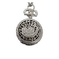 Kuvars Kstekli Mini Cep Saati Kolye Silver ift Bayku Desen