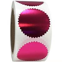 Alminyum Kendinden Yapkanl Etiket Pembe Renk 50 adet 50mm ap