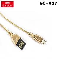 Earldom Android Telefonlar in 3A Data ve Zrhl Hzl arj Kablo Gold Metal