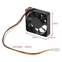 3 Pin CPU 12V 50*10mm Soutucu Fan Radyatr in Led Pc DIY Proje