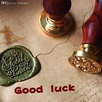 Retro Mektup Mhr Damga Good Luck  + 30 Adet Mhr Mumu + Eritme Ka