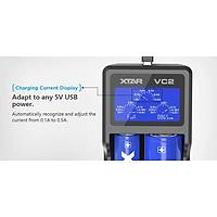 XTAR VC2 USB LCD Ekran Akıllı Şarj ve Test Cihazı 3.7V Li-ion 
