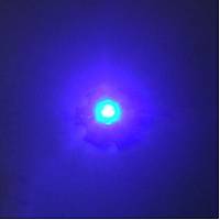 3W UV Led 395-400nm 10-15 lumen 700 mAh 3.4-3.6V 20mm PCB Yıldız Siyah Bord