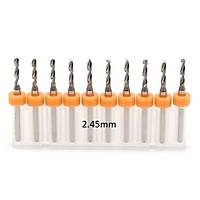 Mikro Karbr PCB Matkap Ucu Metal CNC Sondaj 10lu Set 2.45mm 