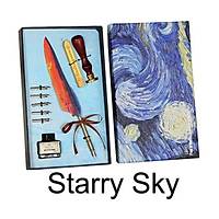 Van Gogh Starry Sky Divitt Kalem Mum Mühür Kaligrafi Seti