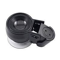 45X Cep Byte Odak Ayarl 2 Beyaz 1 UV LED Ik Deri Klfl