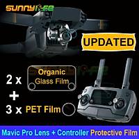 Dji Mavic Pro HD 3x Kamera Lens Koruyucu Film 2x Kumanda Ekran Organik Cam Filmi