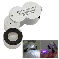 45x 22mm Katlanr lekli Optik Lens 2 Beyaz Led 1 UV Led Ikl
