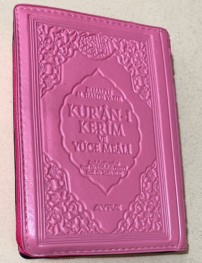 AYFA 169 Pembe Kuranı Kerim ve Meali 15 Satır 2 Renk Cep Boy