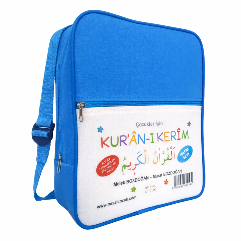 Çocuklar için Kuranı Kerim 1-30. Cüzler Set Mavi Çantalı Misal Çocuk