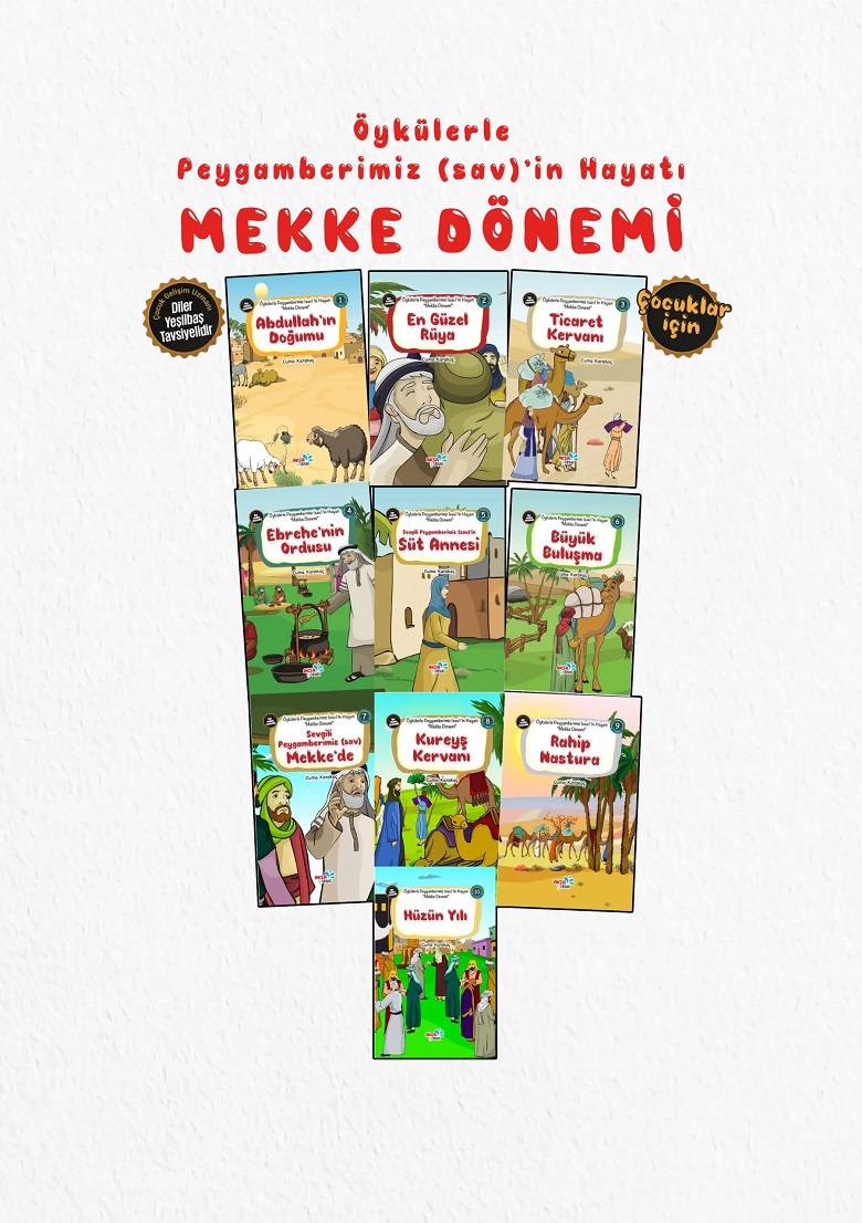 Hikayelerle Çocuklar için Mekke Dönemi 10 Kitap AKSA YAYIN