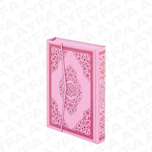 Gül Desenli Renkli Kuranı Kerim Pembe Cami Boy AYFA