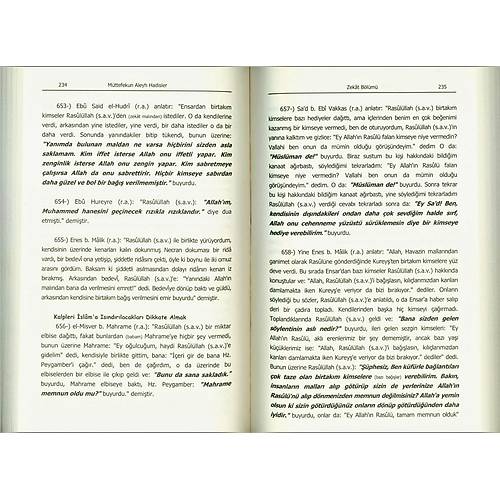 HÜNER Metinsiz Müttefekun Aleyh Hadisler Buhari ve Müslimin İttifak Ettiği Hadisler 2. Hamur Karton
