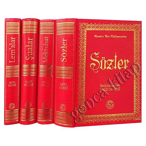 Sözler Mektubat Şualar Lemalar 4 Kitap Takım, Orta Boy  14x20 cm