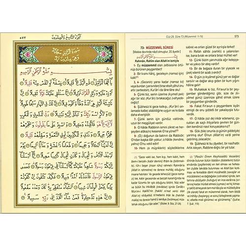 HAYRAT 30 Cüz Kuranı Kerim Karşılıklı Mealli Çantalı