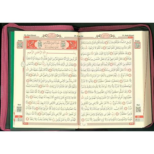 KILIFLI FERMUARLI 14x20 Ebat Hafız Boy Kuranı Kerim Seda 077 KOD