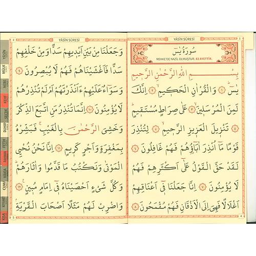 Orta AYFA 141 Çok Kolay Okunabilen iri Yazılı Yasin