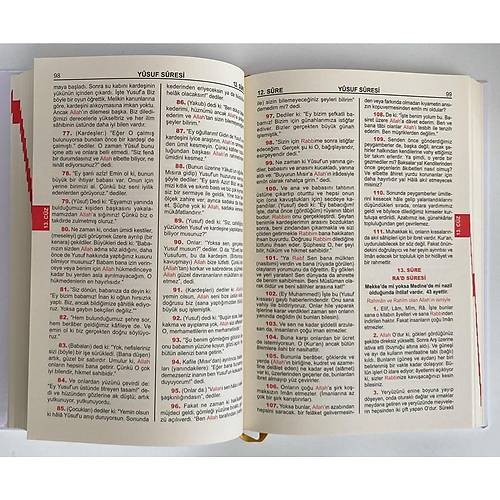 BEYAZ Kuranı Kerim Yüce Meali Arapça Metinsiz Sadece Türkçe Meal Orta Boy SEDA