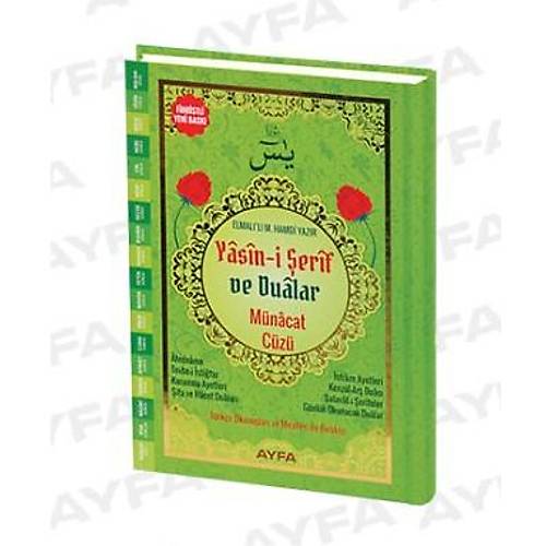 AYFA 176 Yeşil KALIN SERT CİLT Çanta Boy Münacâât Cüzü Yasin Ve Dualar