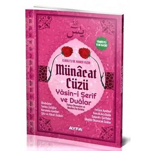 AYFA Münacaat Cüzü Yasin ve Dualar Orta Boy İnce Kapak Cilt