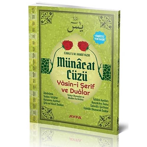 AYFA Münacaat Cüzü Yasin ve Dualar Orta Boy İnce Kapak Cilt