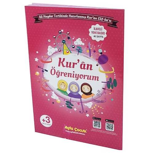 161P PEMBE AYFA Çocuklar için Kuran Öğreniyorum Elifbası İlaveli Yeni Baskı