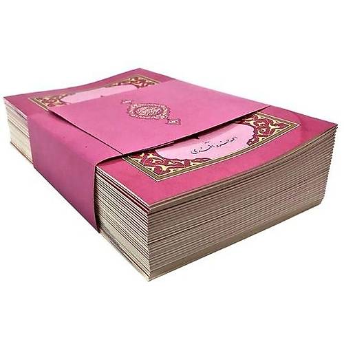 Orta Boy 30 Cüz Kuranı Kerim, Pembe, Karton Cilt HAYRAT