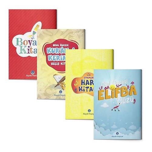 Okul Öncesi Elifba Seti 4 Kitap Hayrat Neşriyat