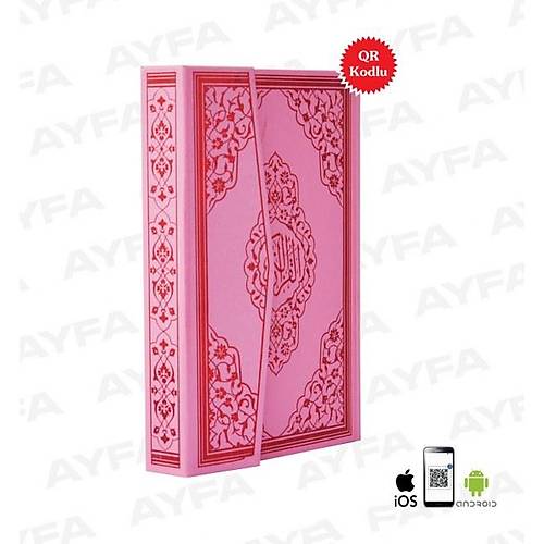 AYFA Gül Desenli Pembe Kuranı Kerim Rahle Diyanet Mühürlü