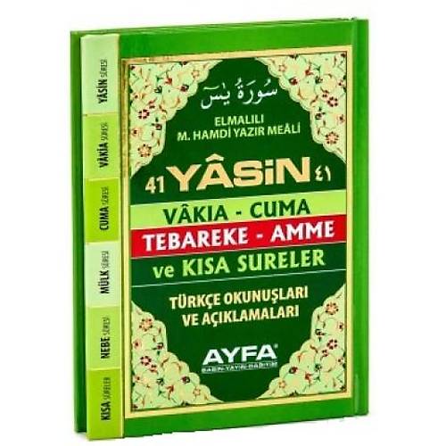 41 Yasin Yeşil Cep Boy Sert Kapaklı  Fihristli Türkçeli Kod Ayfa048