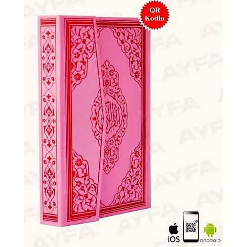 Gül Desenli Renkli Kuranı Kerim Pembe Cami Boy AYFA