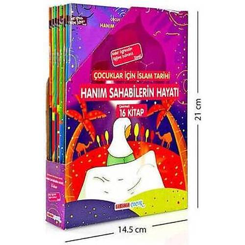 Çocuklar İçin İslam Tarihi Hanım Sahabilerin Hayatı Çevirmeli Önlü Arkalı 16 Kitap