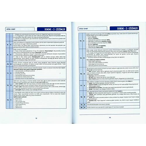 M.Ümütli 2020 DHBT Tüm Adaylar Tafsilat Çözümlü 10 Deneme Sınav