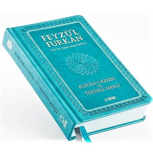 Turkuaz Feyzül Furkan Kuranı Kerim ve Tefsirli Meali Orta Boy Mushaf ve Meal Termo Ciltli