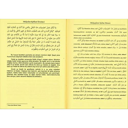 Kelime Manalı Mektubatı Rabbani Tercümesi 7 CİLT  Kitap Kalbi