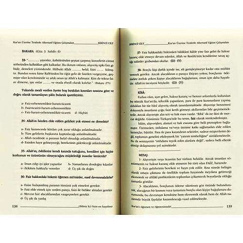 Kuran Üzerine Testlerle Alternatif Eğitim Çalışmaları