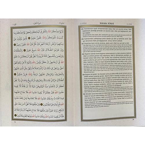 Orta Boy Bilgisayar Hatlı Mealli Hatim 30 Cüz Mühürlü Diyanet