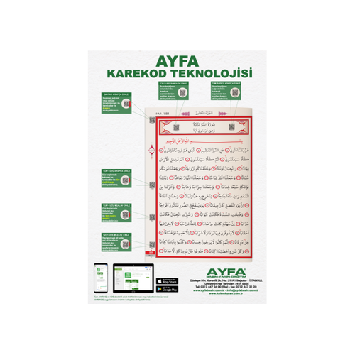 Gökkuşağı Renkli Kuranı Kerim Orta Boy AYFA 304