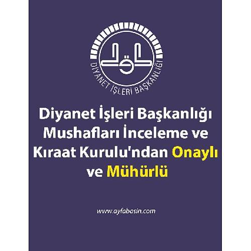 Ayfa Mavi Orta Boy Tecvidli Kuran� Kerim Termo Deri