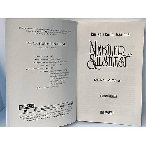 Nebiler Silsilesi Ders Kitab� 2 Cilt Bir Arada Osman Nuri Topba�
