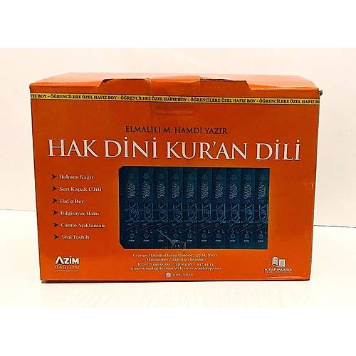 AZM Hak Dini Kuran Dili Elmall Kuran Kerim Tefsir 10 Cilt 14x22cm KALIN CLT 2.Hamur